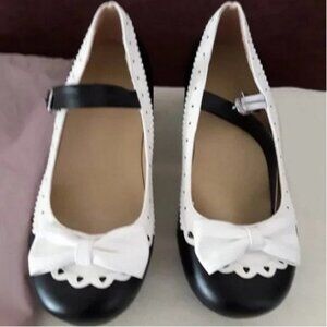 ELFY Cute Lolita Cosplay Mary Jane Mid Chunky Pumps Size 9.5M NIB